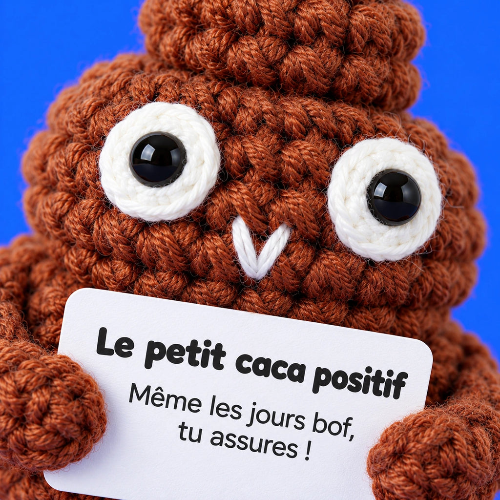 Sacha — Le petit caca positif au crochet — détail des mailles.