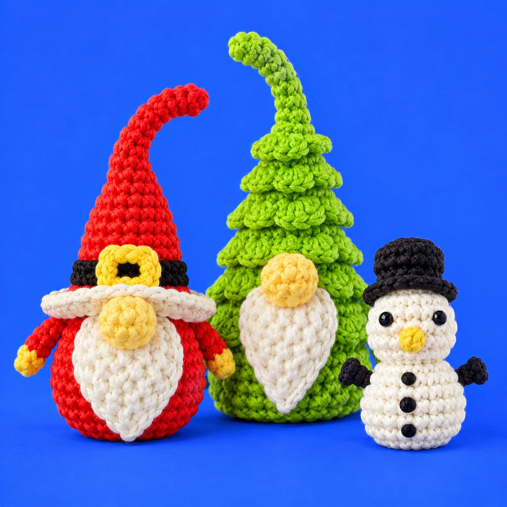 Noël, Noëlle & Florent — Les compagnons de Noël au crochet — vue principale.