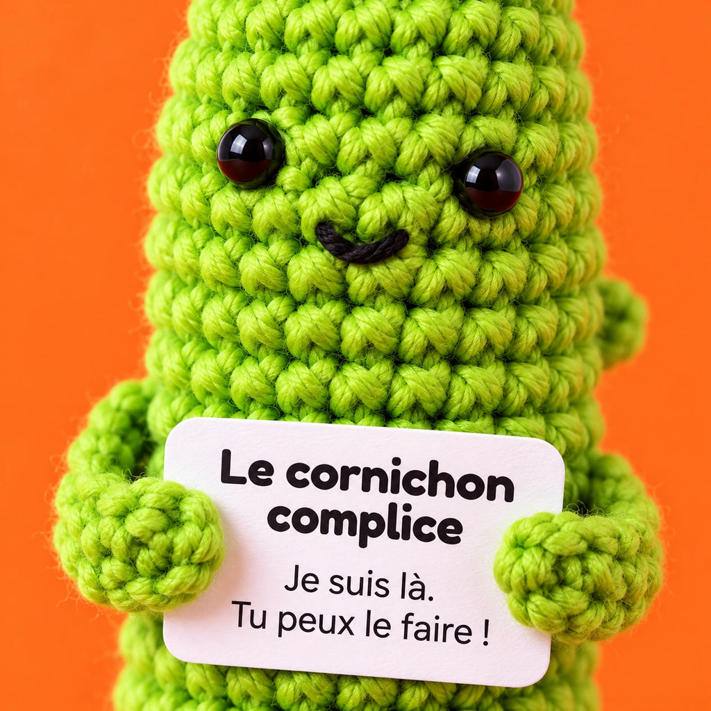 Yvon — Le cornichon complice au crochet — détail des mailles.