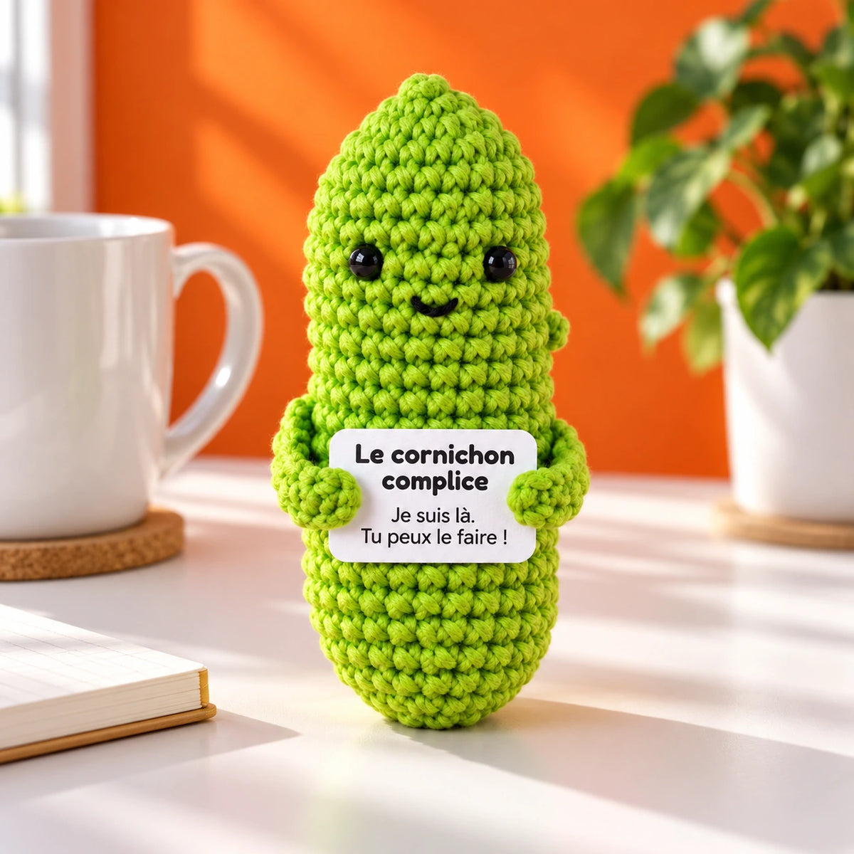 Yvon — Le cornichon complice au crochet — mise en situation.