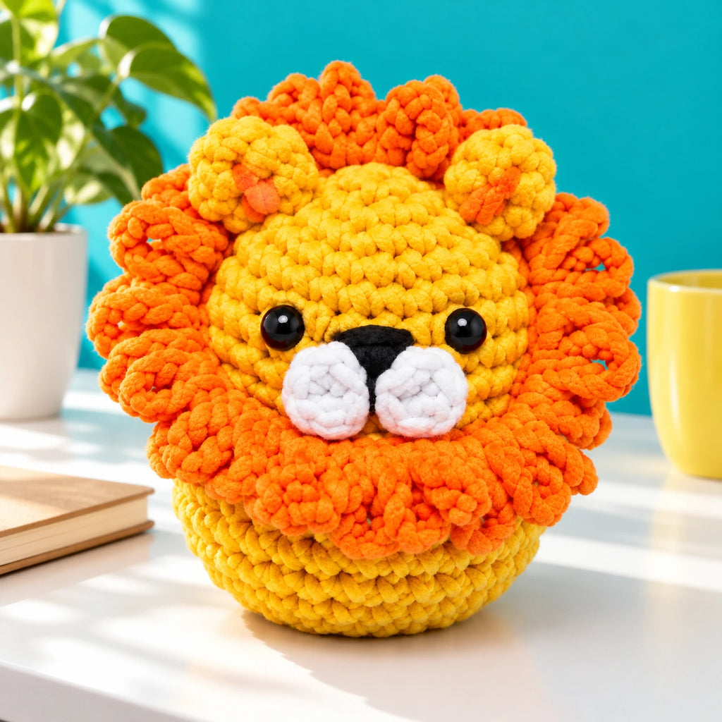 Léon — Le lion au crochet — mise en situation.