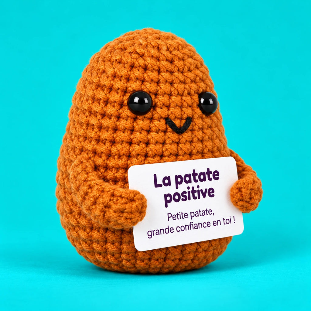 Agathe — La patate positive au crochet — vue de trois quarts.