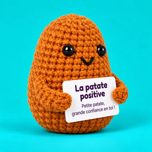 Agathe — La patate positive au crochet — vue de trois quarts.