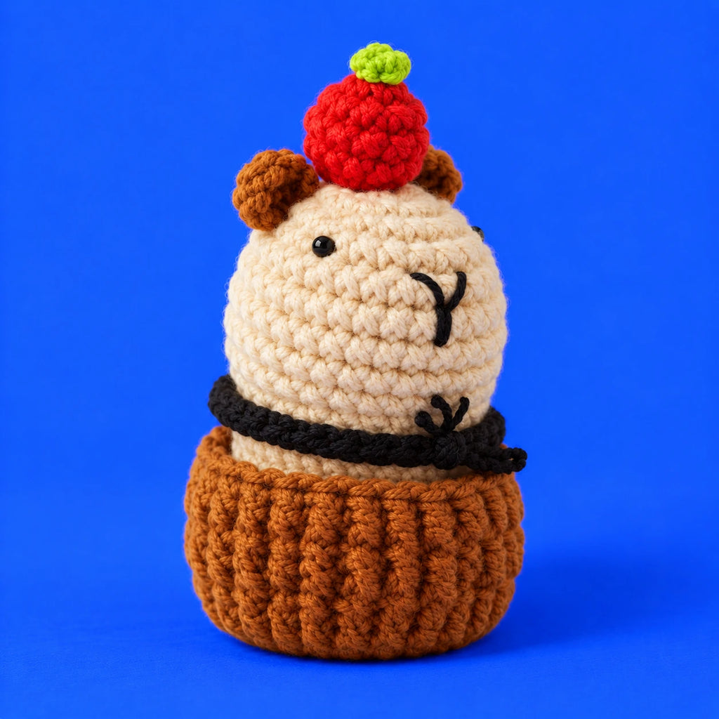 Armand — Le petit gourmand au crochet — vue de trois quarts.