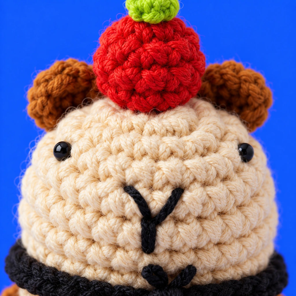 Armand — Le petit gourmand au crochet — détail des mailles.
