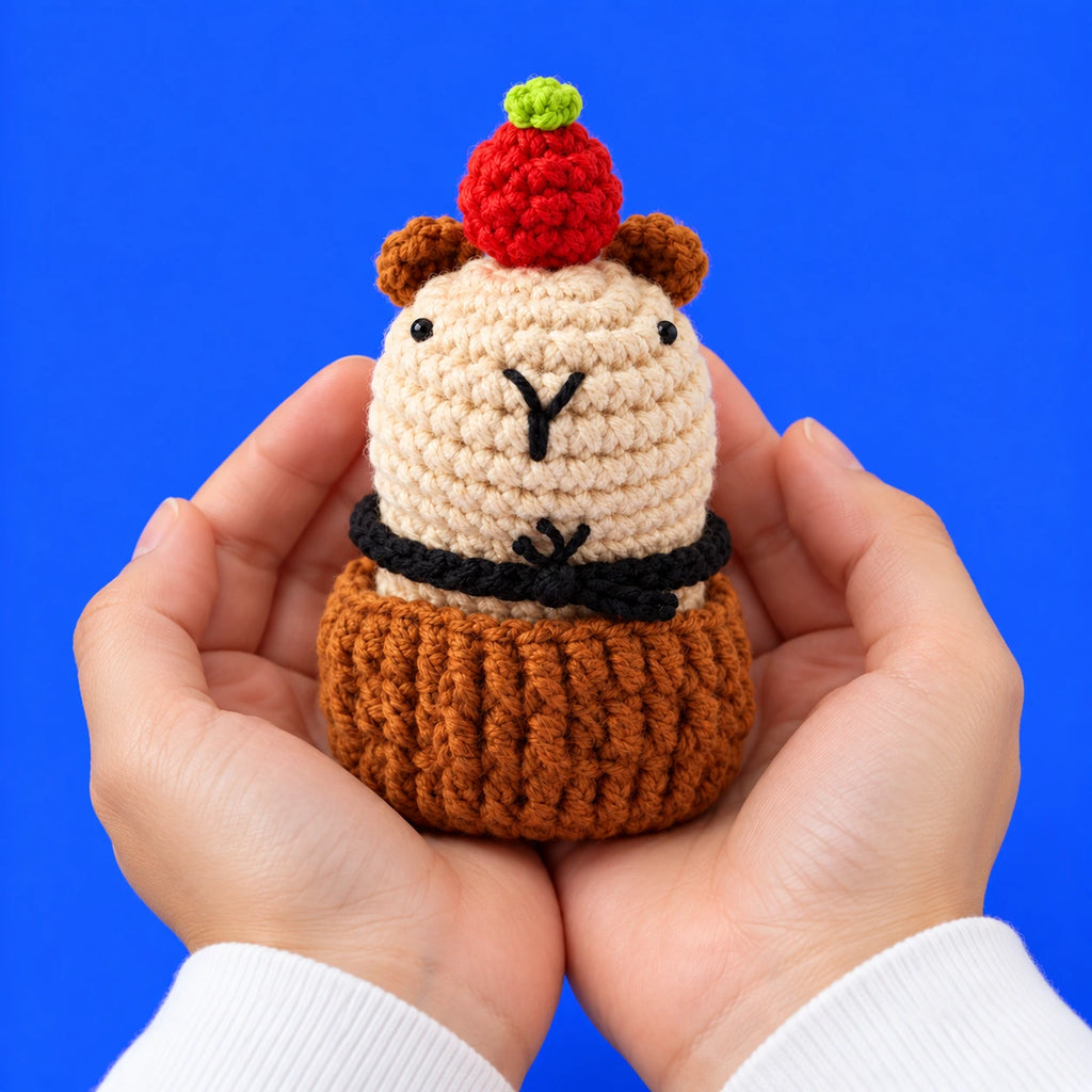 Armand — Le petit gourmand au crochet — présentation en main.