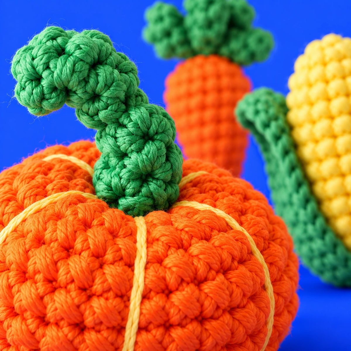 Manon, Charlotte & Loïs — Le petit potager au crochet — détail des mailles.