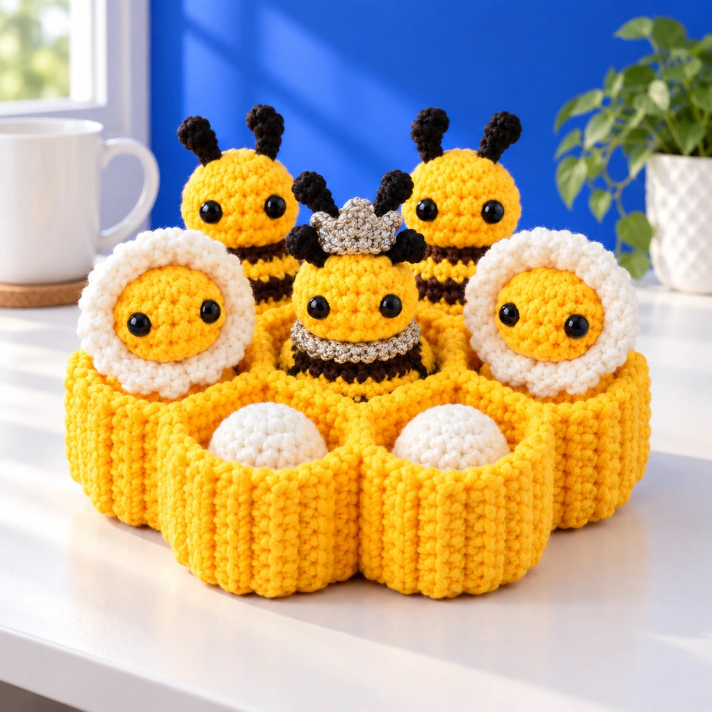 La ruche de Nina — La petite ruche au crochet — mise en situation.