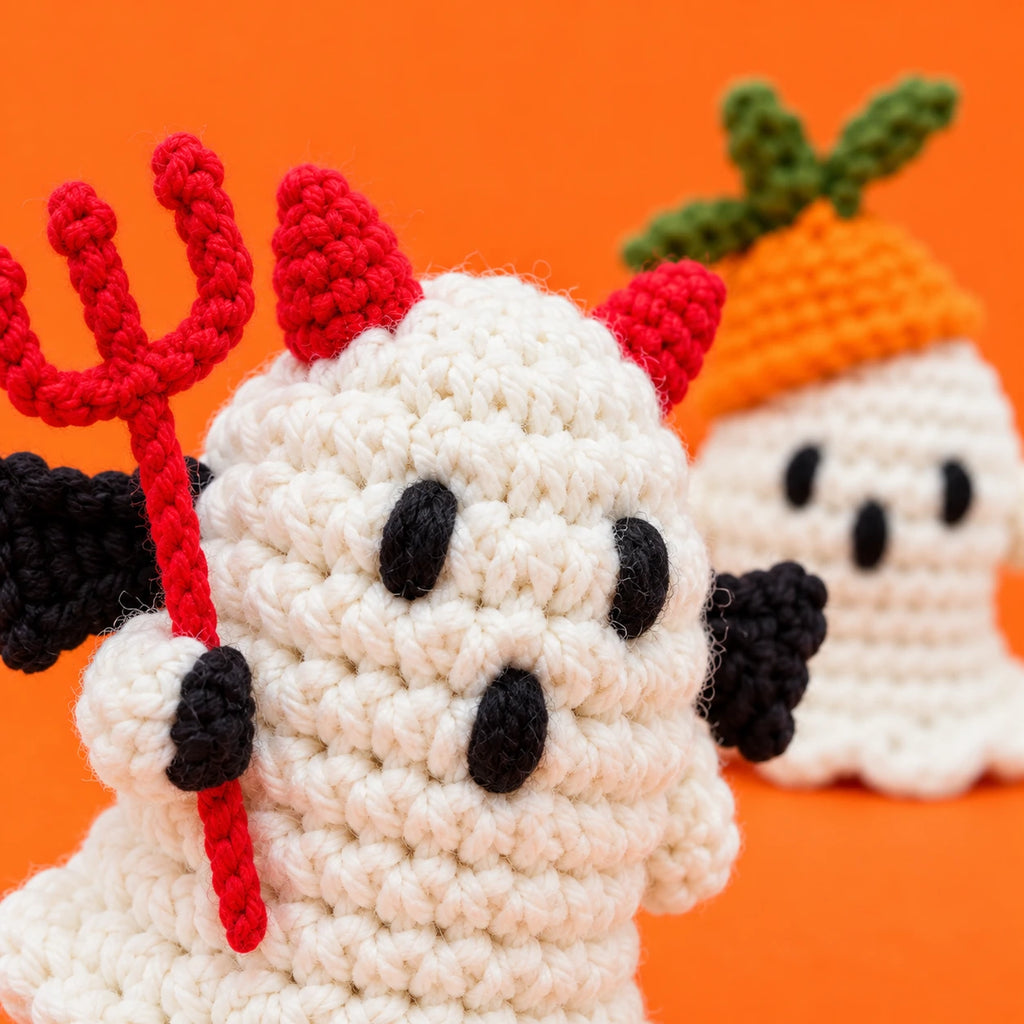 Rémi & Rita — Les petits fantômes au crochet — détail des mailles.