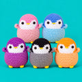 Élie & ses amis — Pingouins multicolores au crochet — vue principale.