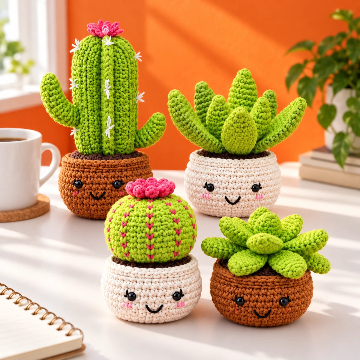 Le jardin de Flore — Les plantes souriantes au crochet — mise en situation.