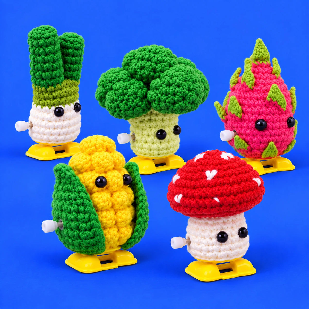 Les copains d’Anaïs — Le potager articulé au crochet — vue de trois quarts.