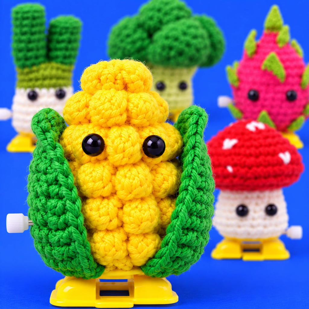 Les copains d’Anaïs — Le potager articulé au crochet — détail des mailles.