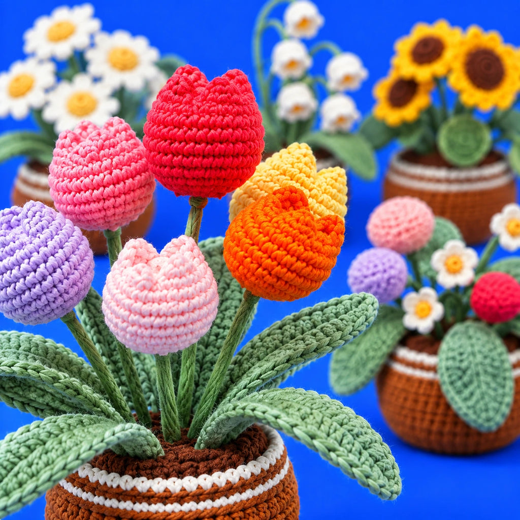 Les bouquets d’Adèle — Les bouquets fleuris au crochet — détail des mailles.