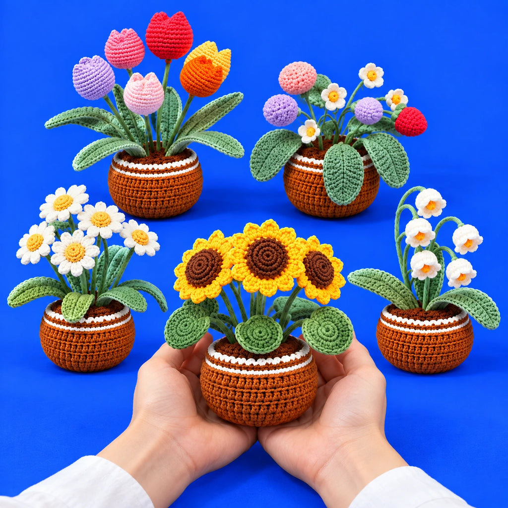 Les bouquets d’Adèle — Les bouquets fleuris au crochet — présentation en main.