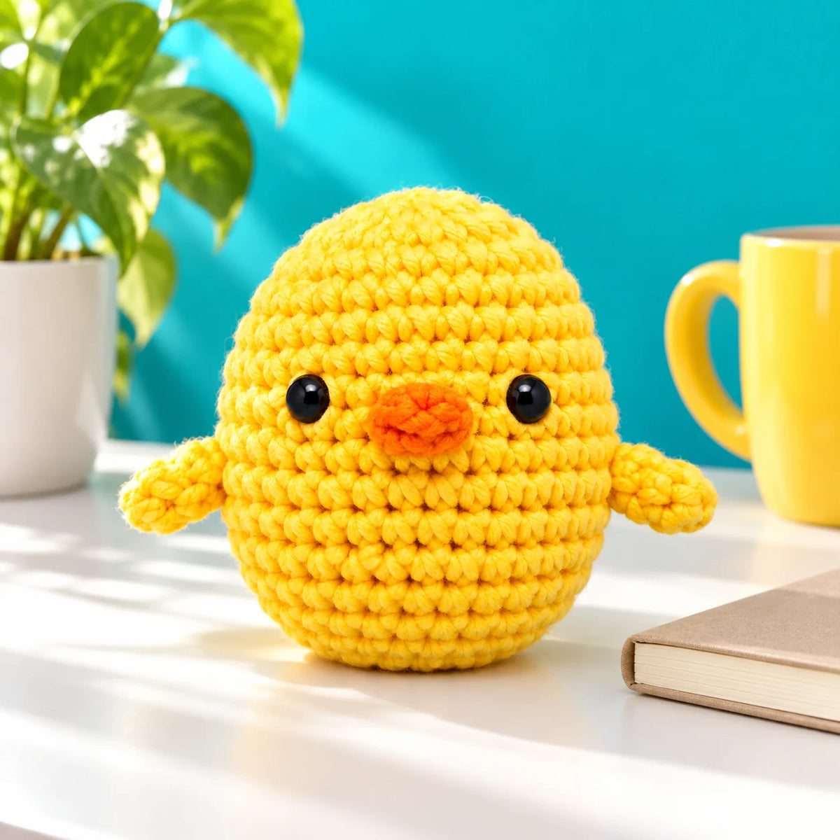 Nino — Le poussin jaune au crochet — mise en situation.