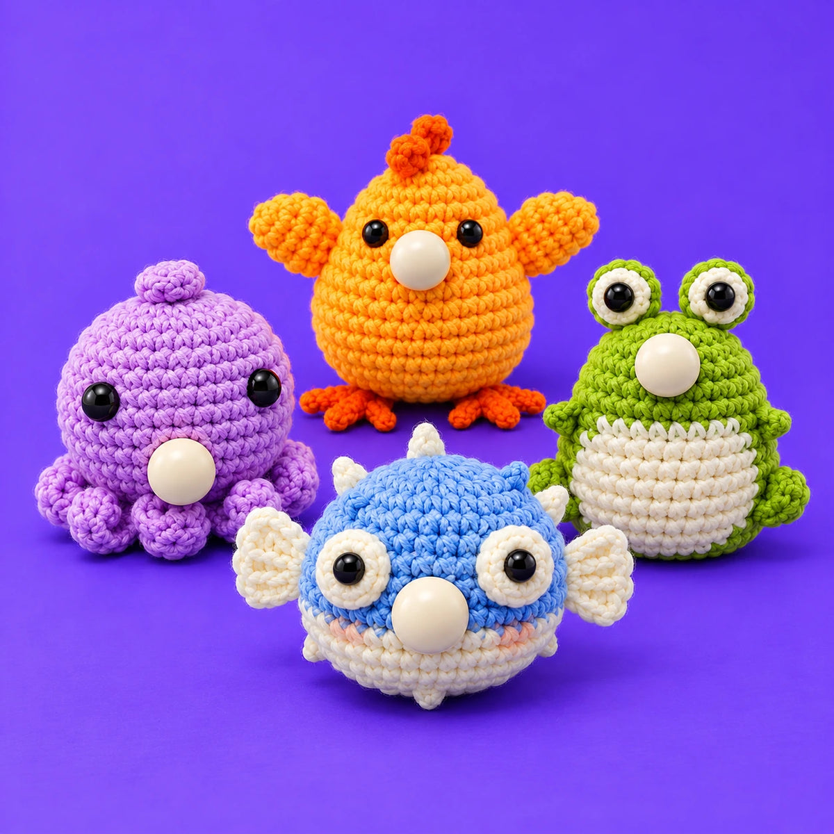 Les copains d’Augustin — Les quatre petites bouilles au crochet — vue principale.