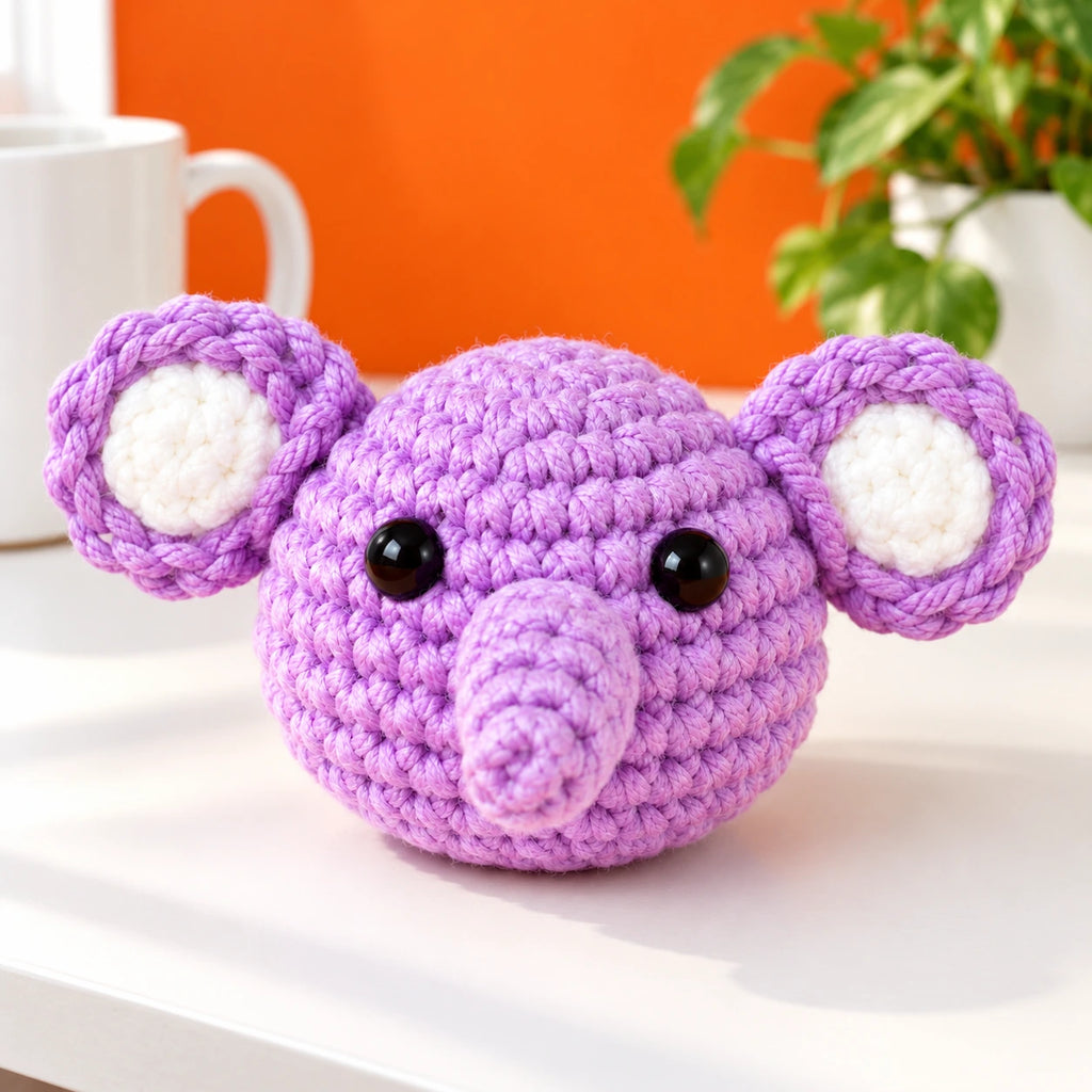 Laurent — La tête d’éléphant au crochet — mise en situation.