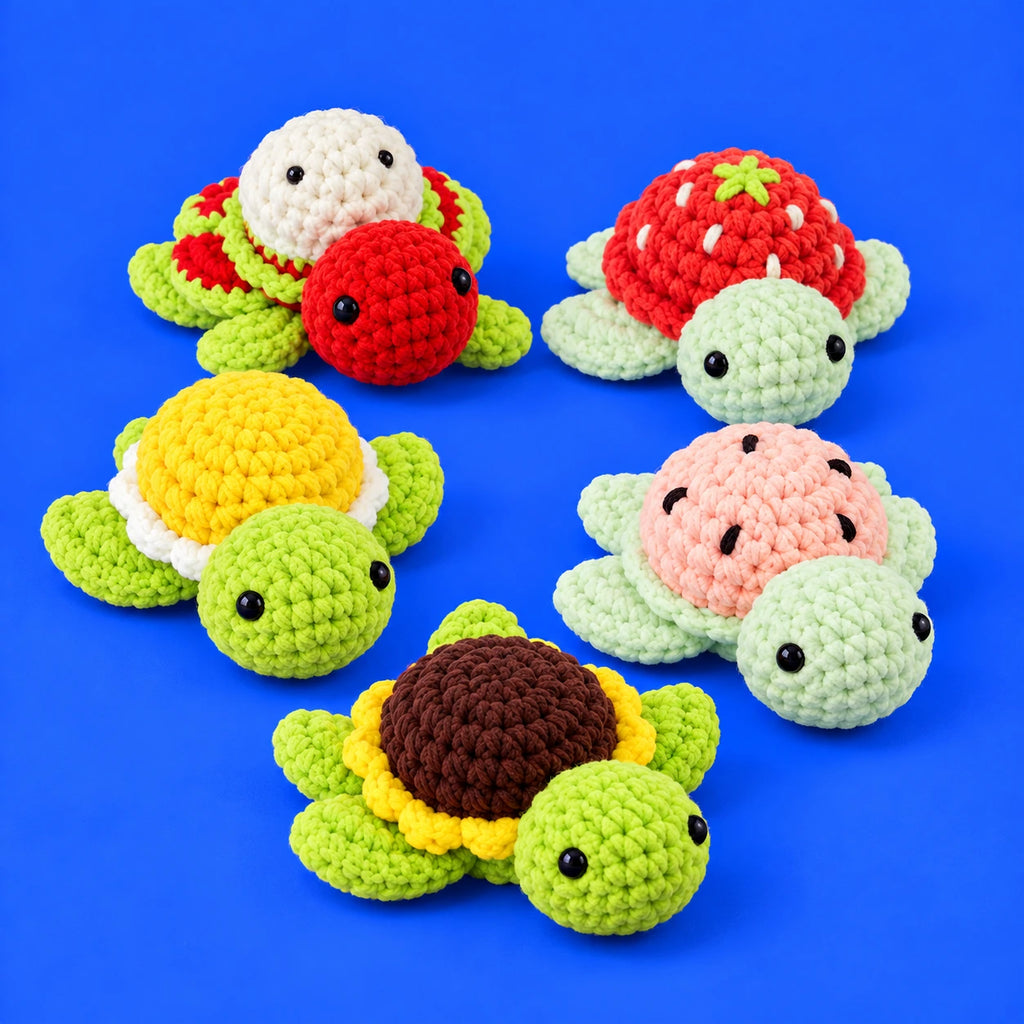 Manu & ses amis — Les tortues fantaisie au crochet — vue principale.